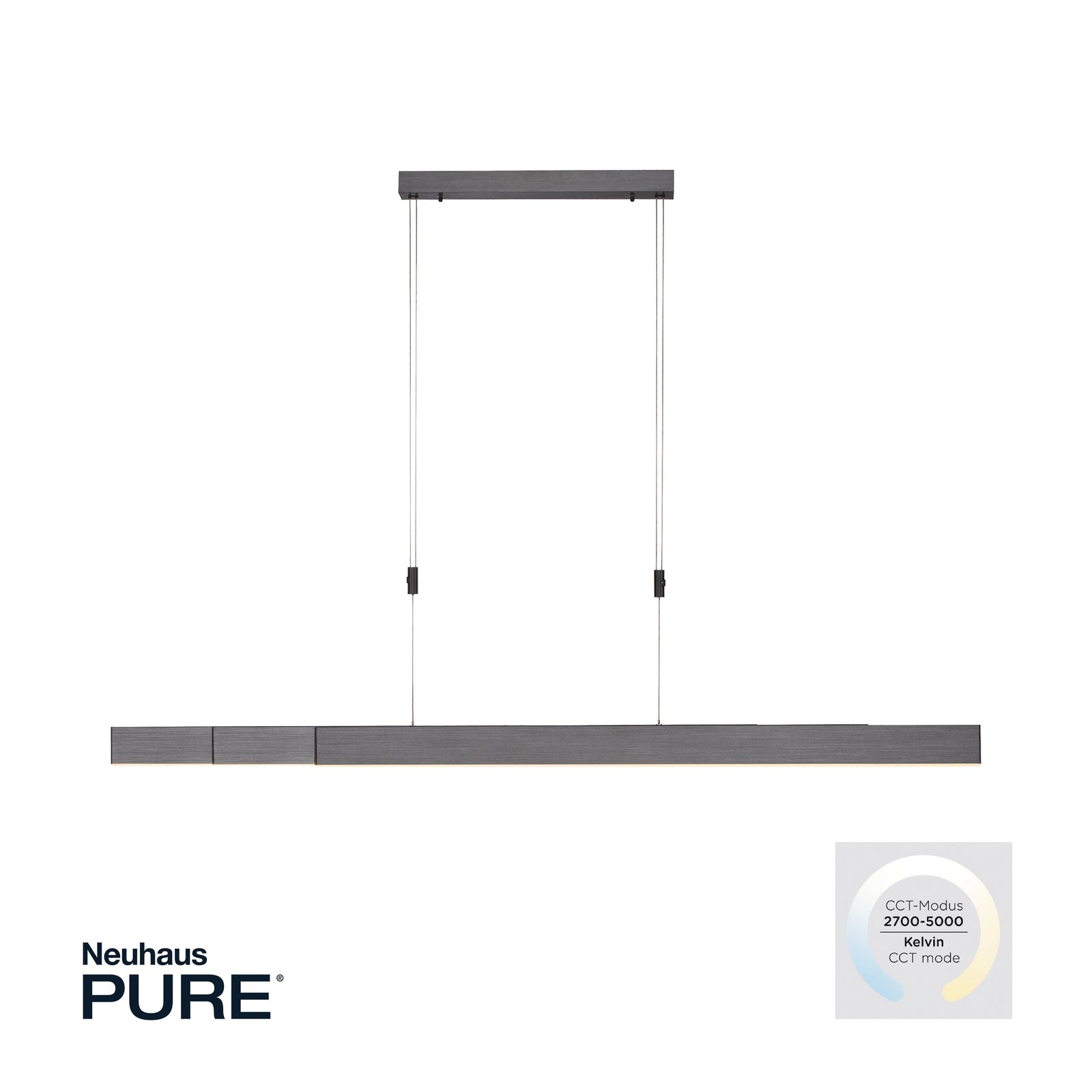 LED pendellampe Pure Moto dimbar CCT montert over spisebord