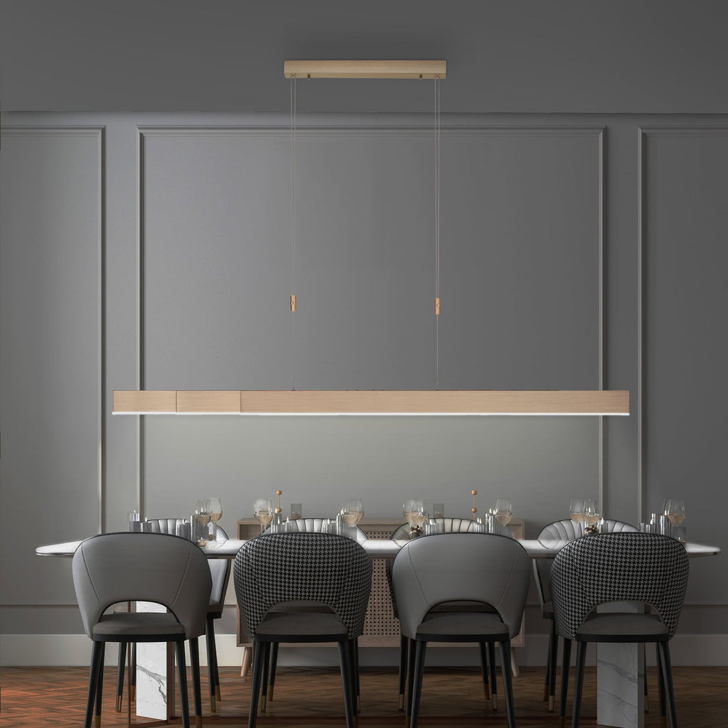 LED pendellampe Pure Moto dimbar CCT gull 200 cm bakside