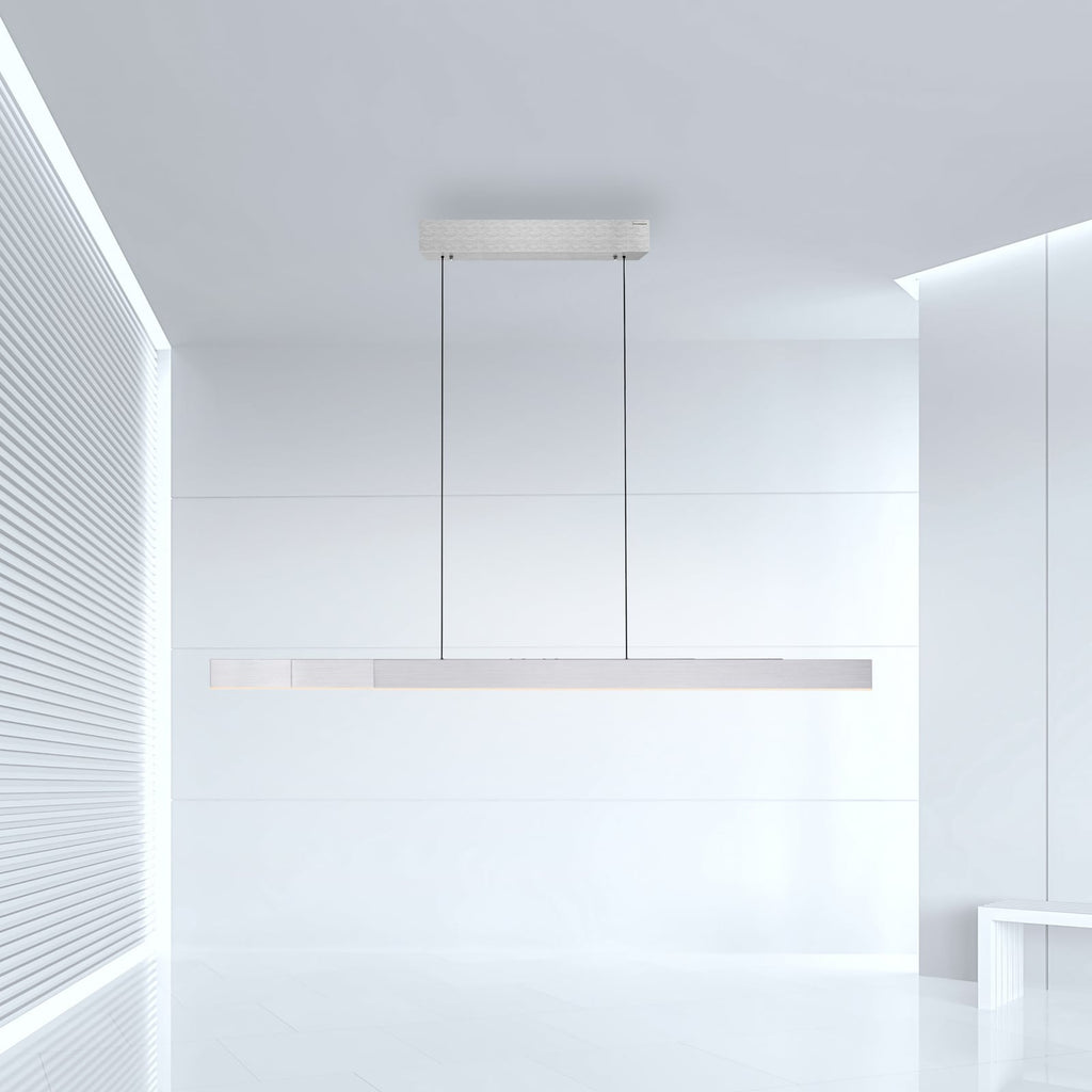 LED pendellampe PURE Moto-Rise aluminium 120 cm nærbilde av fjernkontroll