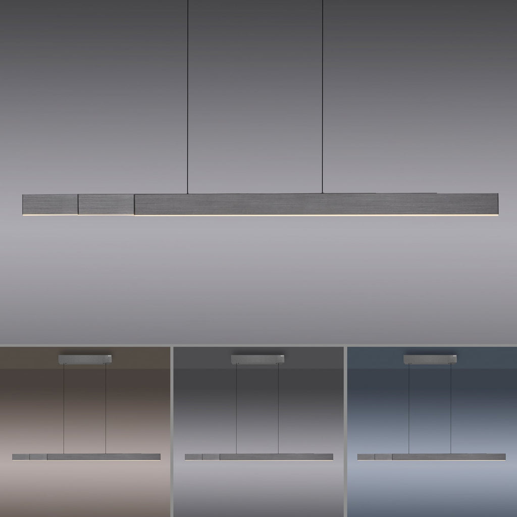 LED pendellampe PURE Moto-Rise aluminium CCT 120 cm med justerbar høyde