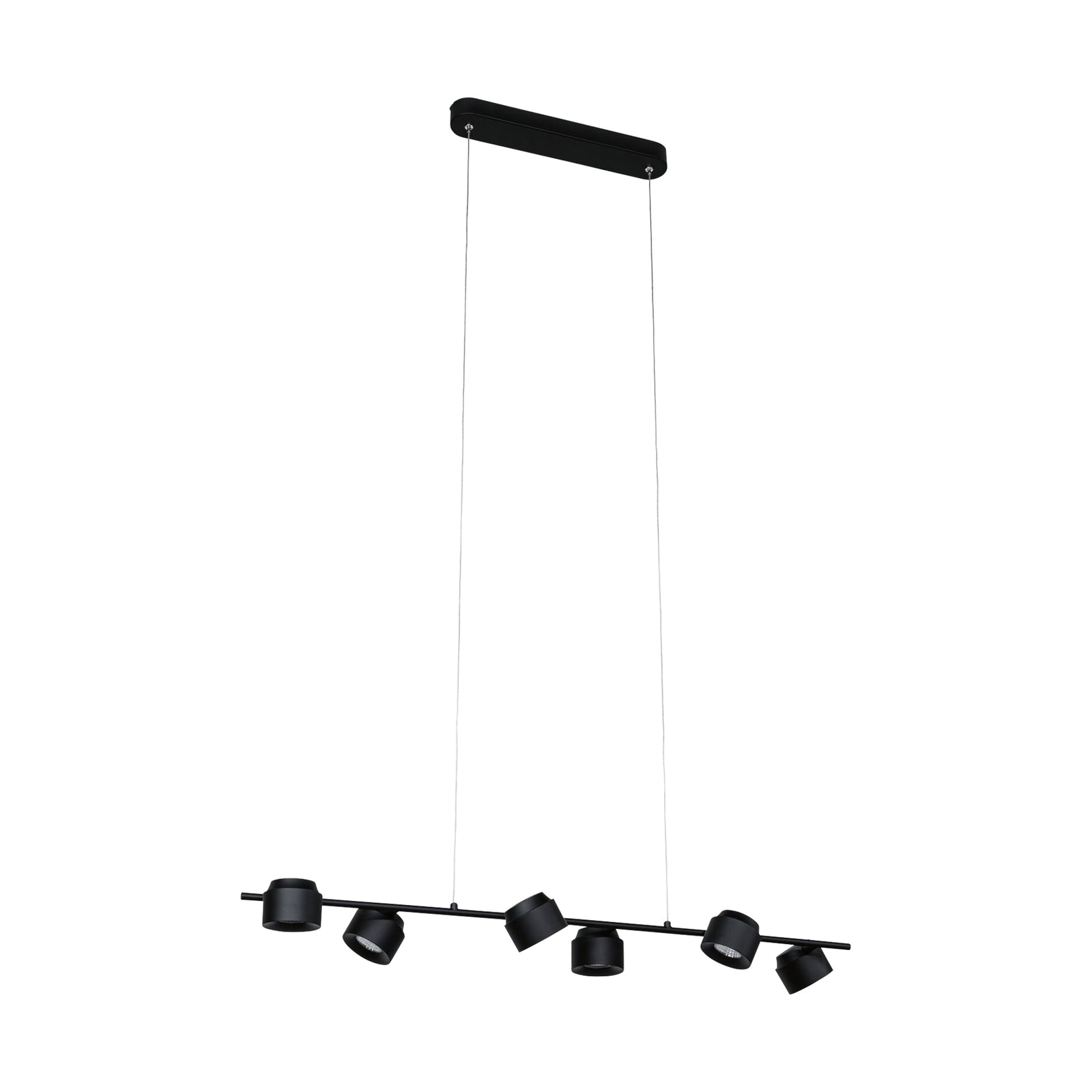 LED pendellampe Puric Pane 6-lys svart 100 cm Zigbee justerbare spotter