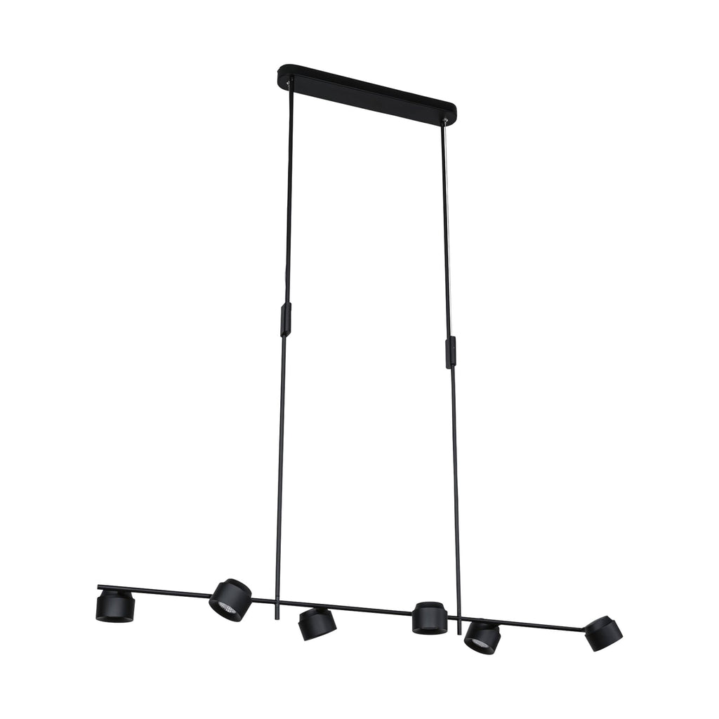 LED pendellampe Puric Pane 6-lys svart dimbar Zigbee justerbar spot