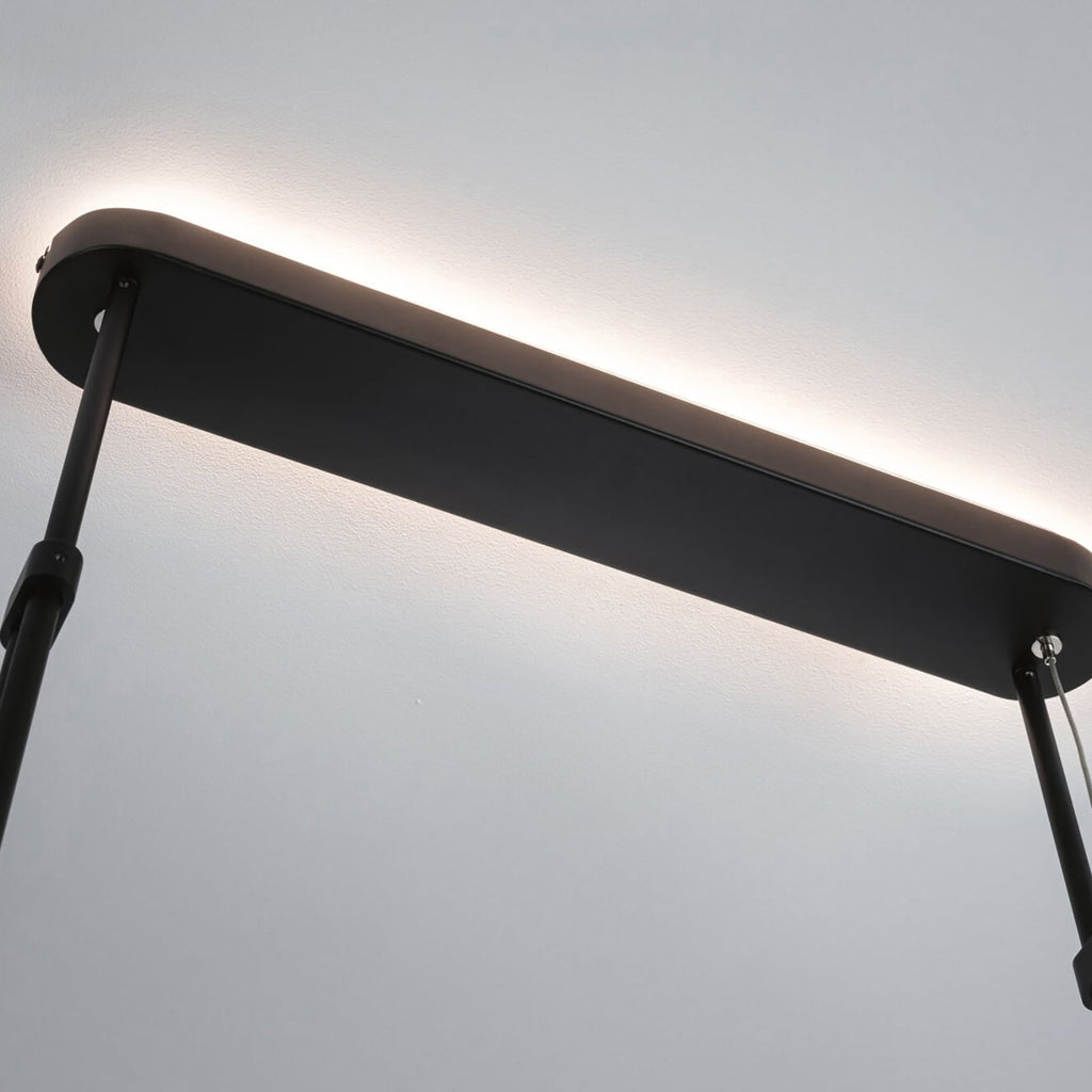 LED pendellampe Puric Pane 6-lys svart dimbar Zigbee smart hjem styring