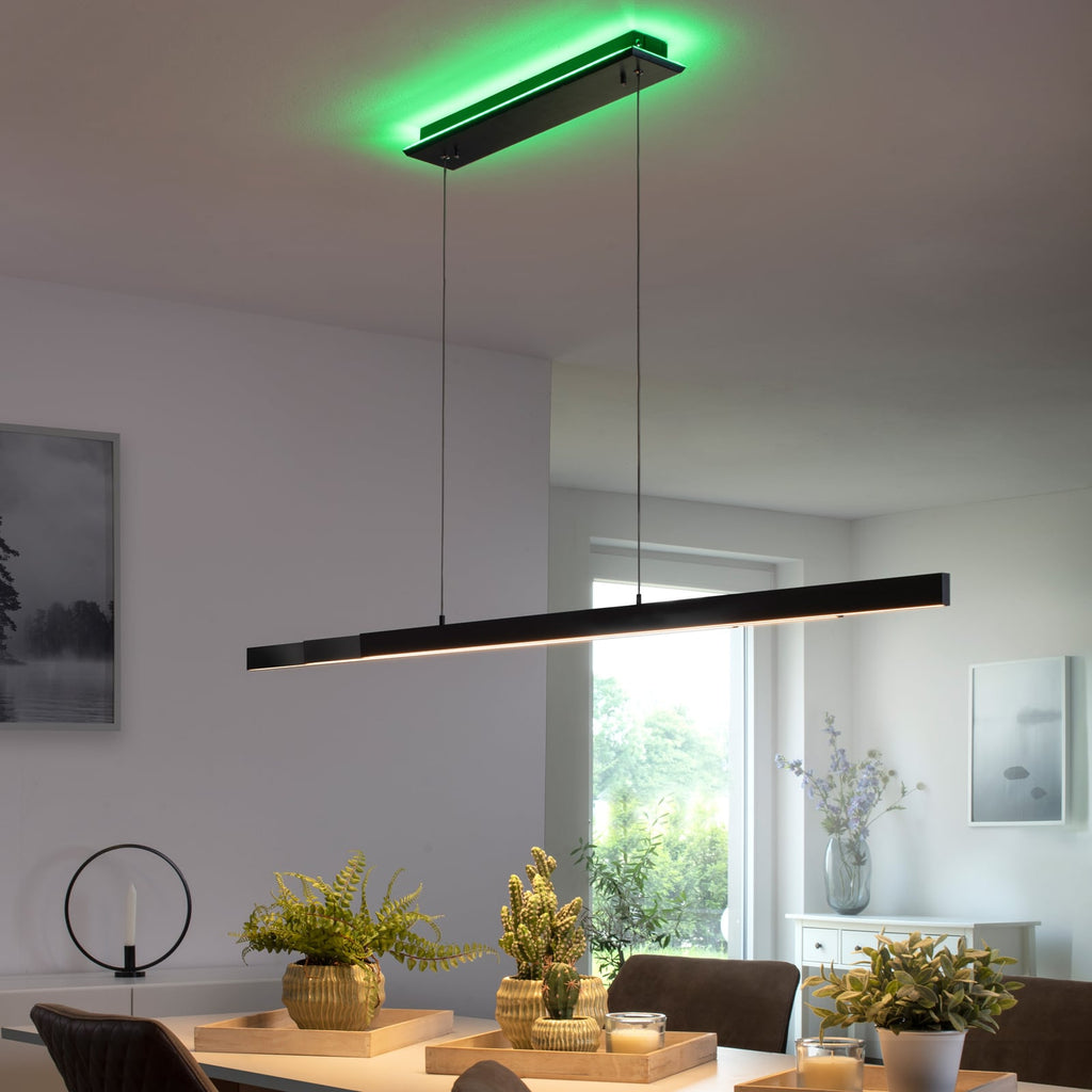 LED pendellampe Q-ARIAN dimbar CCT antrasitt 46W Zigbee bakside