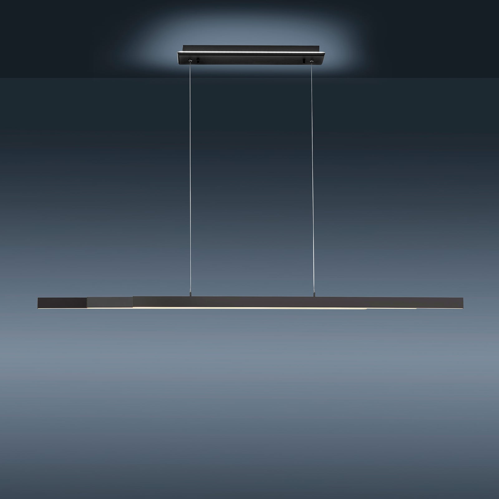 LED pendellampe Q-ARIAN dimbar CCT antrasitt 46W Zigbee med fjernkontroll