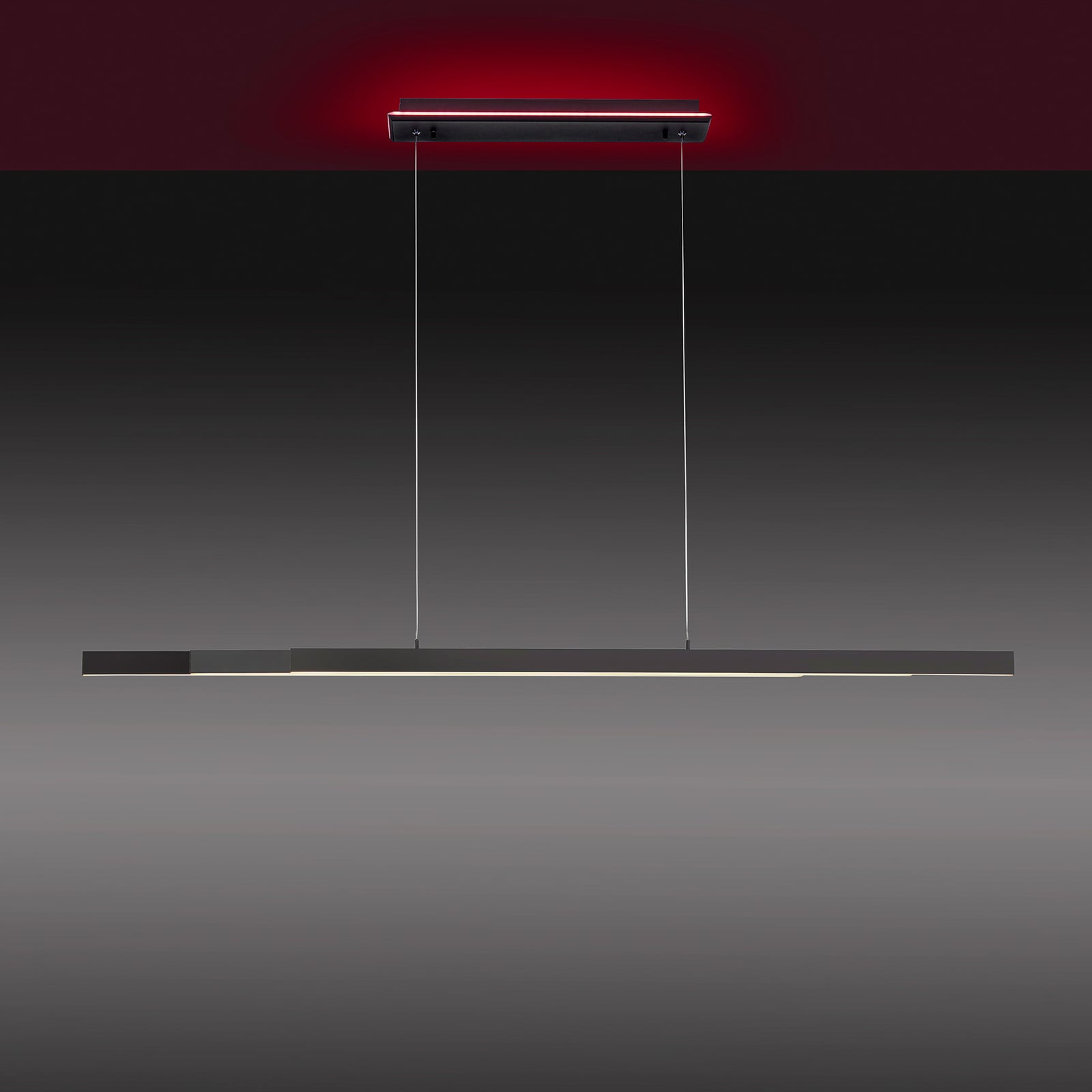 LED pendellampe Q-ARIAN dimbar CCT antrasitt 46W Zigbee lysfargejustering