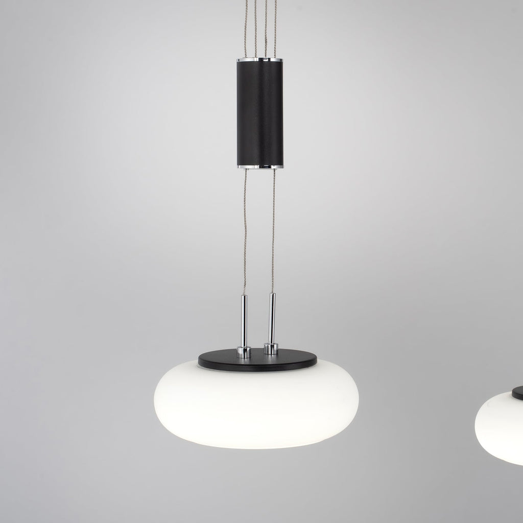 LED pendellampe Q-ETIENNE 2-lys glass dimbar CCT Zigbee ovale glasslamper