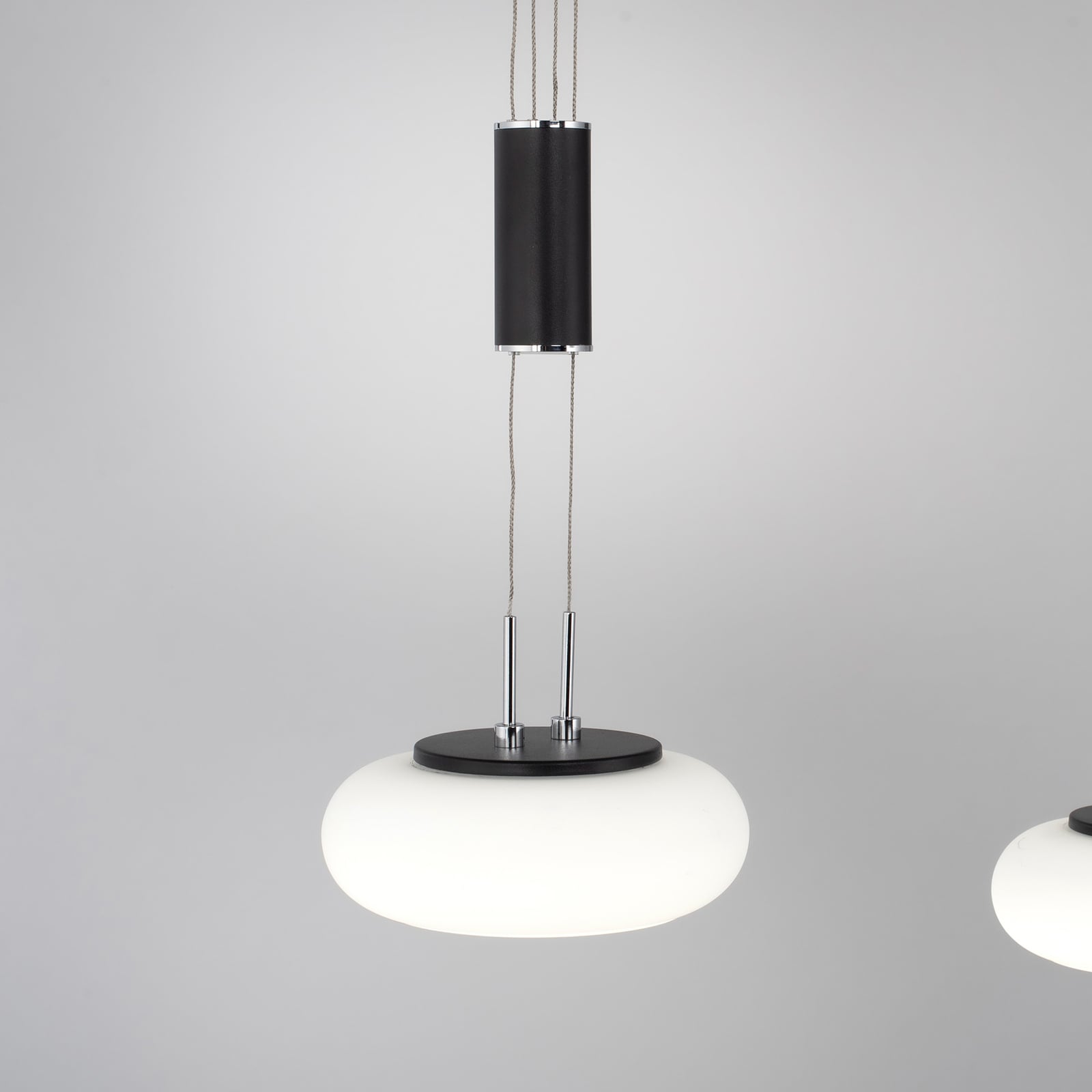 LED pendellampe Q-ETIENNE 2-lys glass dimbar CCT Zigbee ovale glasslamper