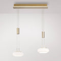 LED pendellampe Q-ETIENNE 2-lys messing glass CCT Zigbee forfra