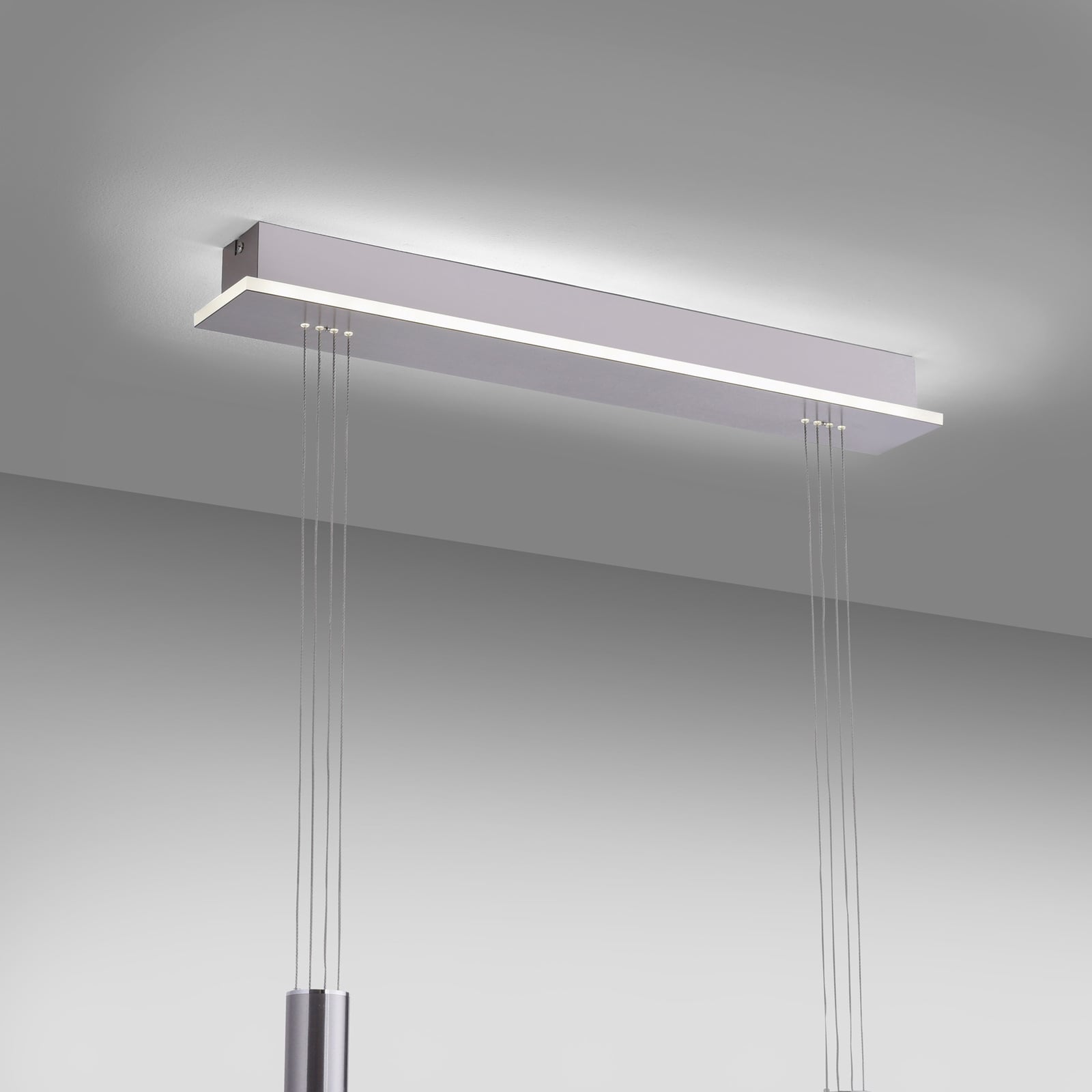 Montert LED pendellampe Q-ETIENNE 2-lys opalglass dimbar CCT Zigbee i rom
