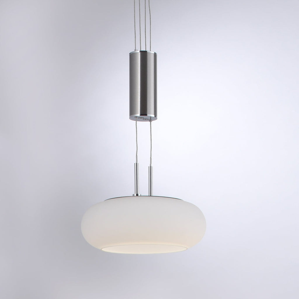 Nærbilde av LED pendellampe Q-ETIENNE 2-lys opalglass dimbar CCT Zigbee