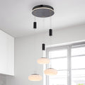 LED pendellampe Q-ETIENNE 3-lys svart dimbar CCT Zigbee forfra