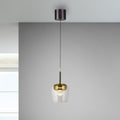 LED pendellampe Q-Kon glass gullfarget dimbar forfra
