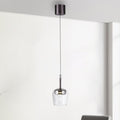 LED pendellampe Q-Kon glass sølv dimbar Zigbee forfra