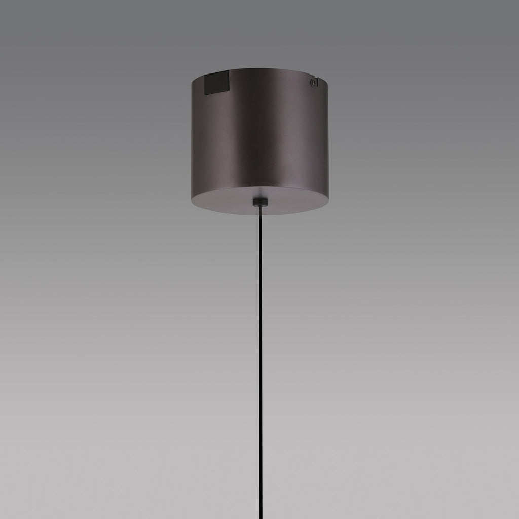 LED pendellampe Q-Kon glass sølv dimbar Zigbee med fjernkontroll