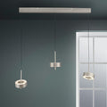 LED pendellampe Q-Rotate 3-lys aluminium forfra