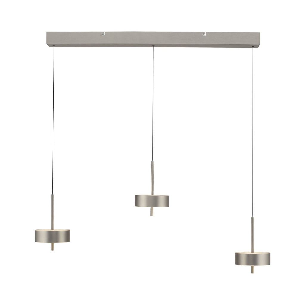 LED pendellampe Q-Rotate 3-lys aluminium montert i rom