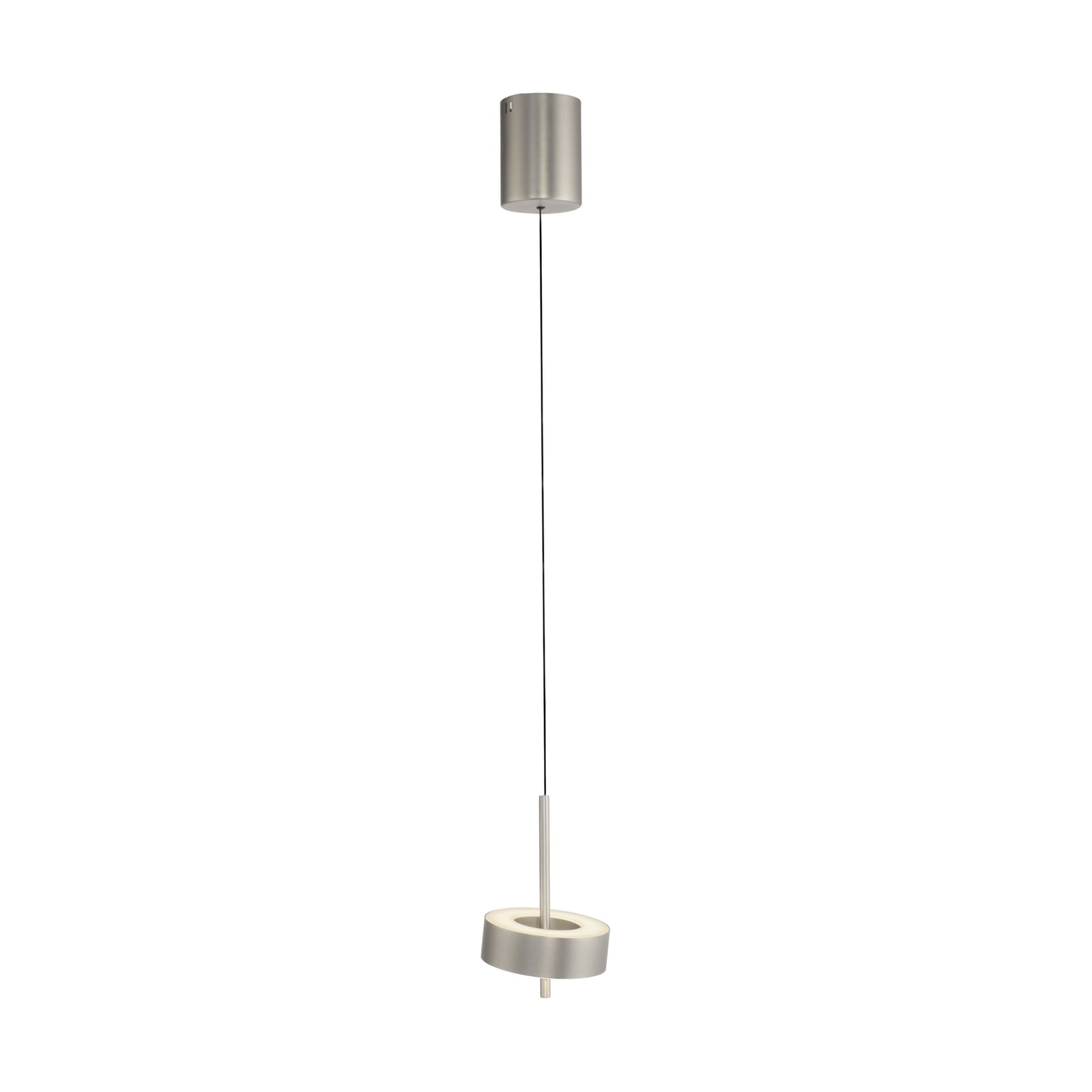 Detalj av justerbar lampearm på LED pendellampe Q-Rotate aluminium dimbar Ø14 cm