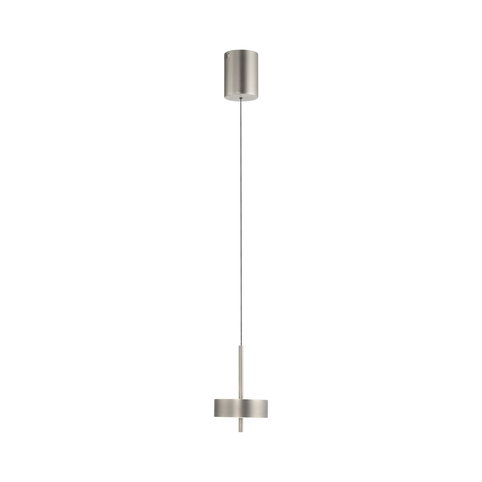 Montert LED pendellampe Q-Rotate aluminium dimbar Ø14 cm i stue