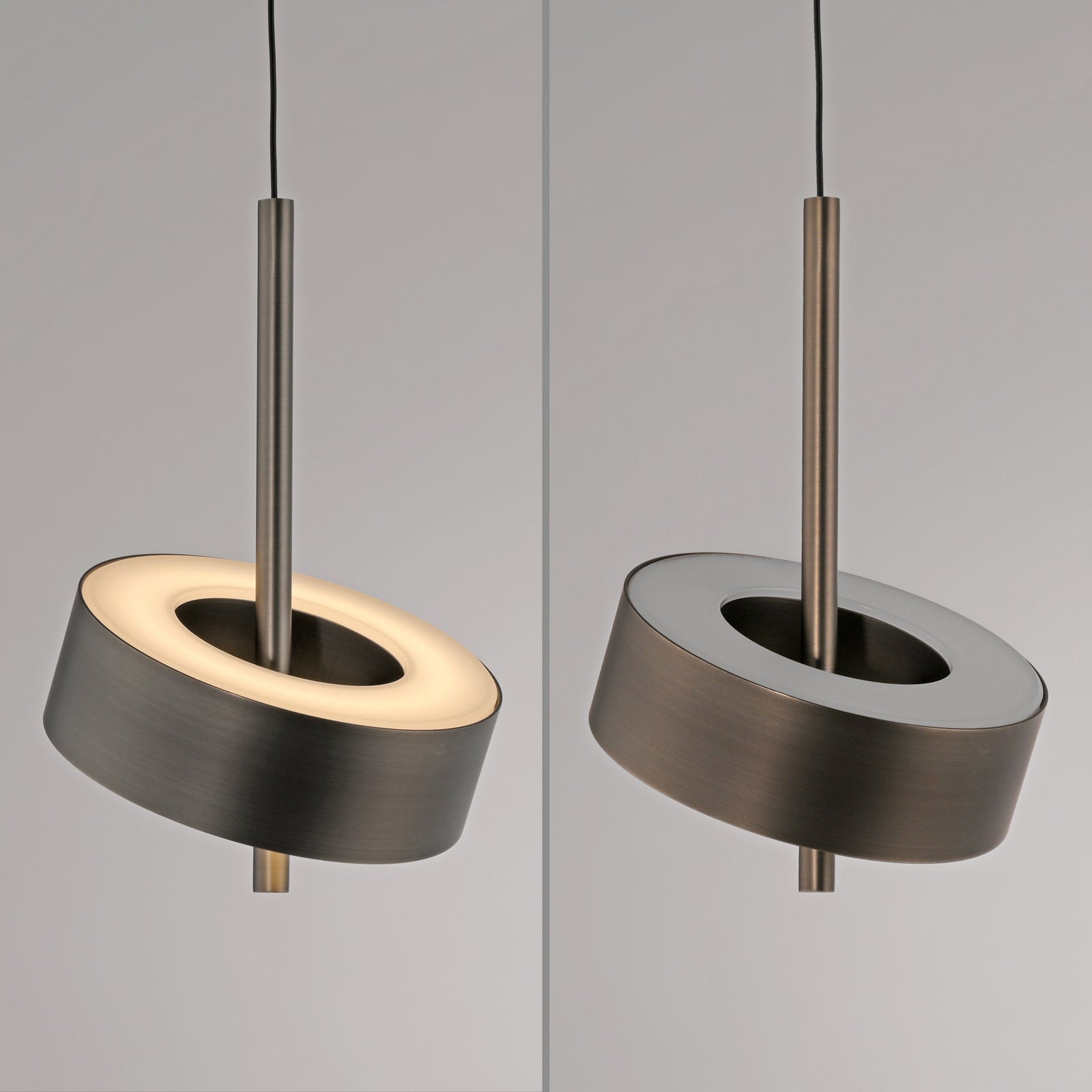 Fjernkontroll til LED pendellampe Q-Rotate dimbar CCT Ø14 cm mørkebrun