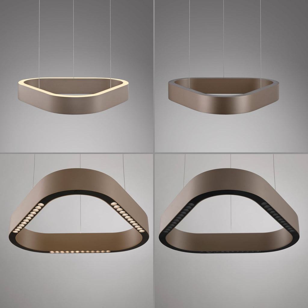 LED pendellampe Q-Stretto bronse CCT dimbar fjernkontroll installasjon