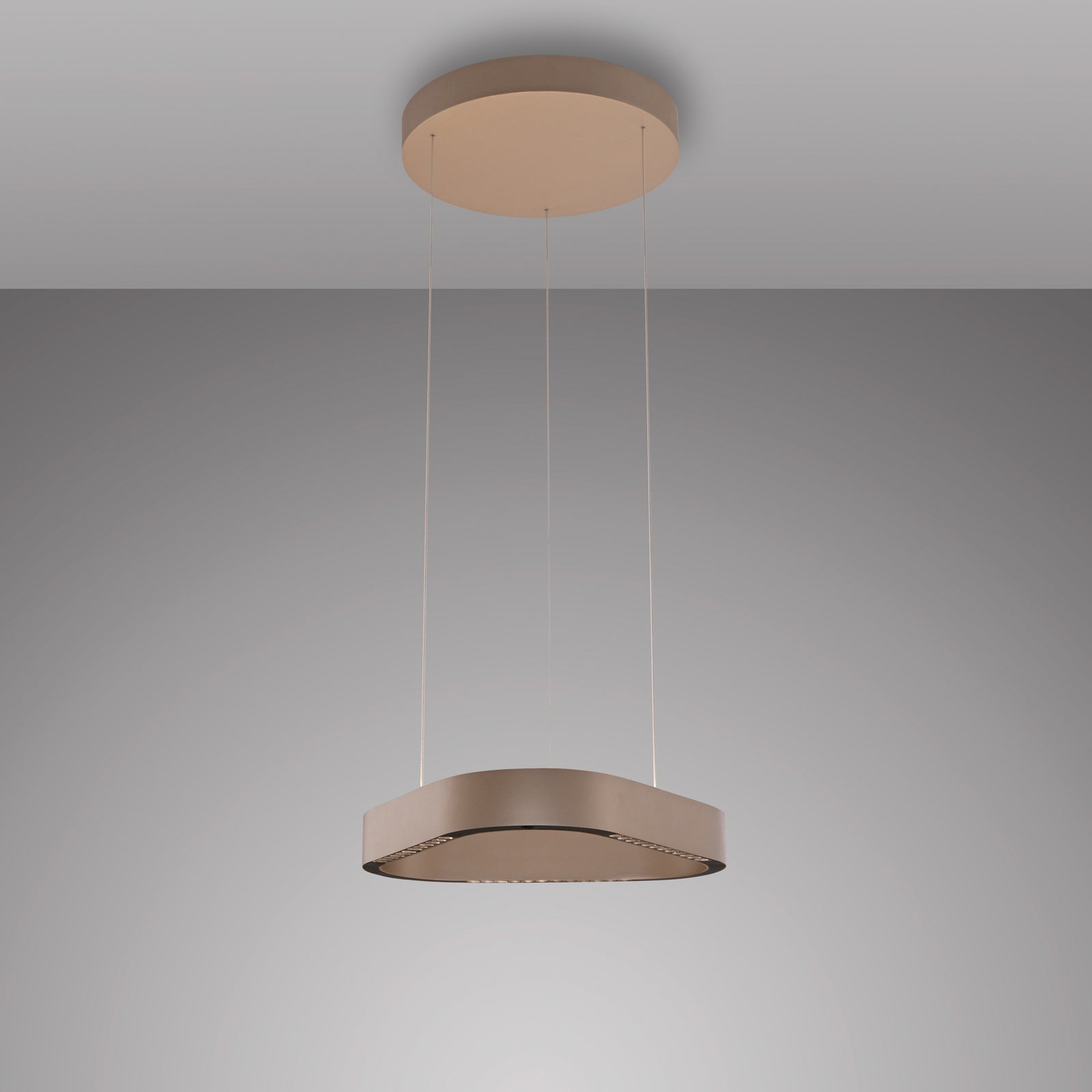LED pendellampe Q-Stretto bronse CCT dimbar fjernkontroll justerbar høyde