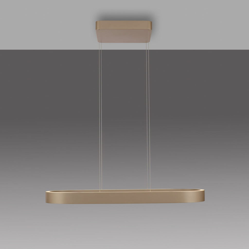LED pendellampe Q-Stretto bronse CCT fjernkontroll detalj av lampearm