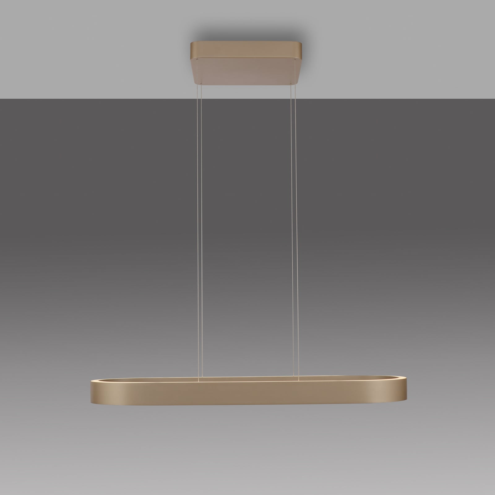 LED pendellampe Q-Stretto bronse CCT fjernkontroll detalj av lampearm