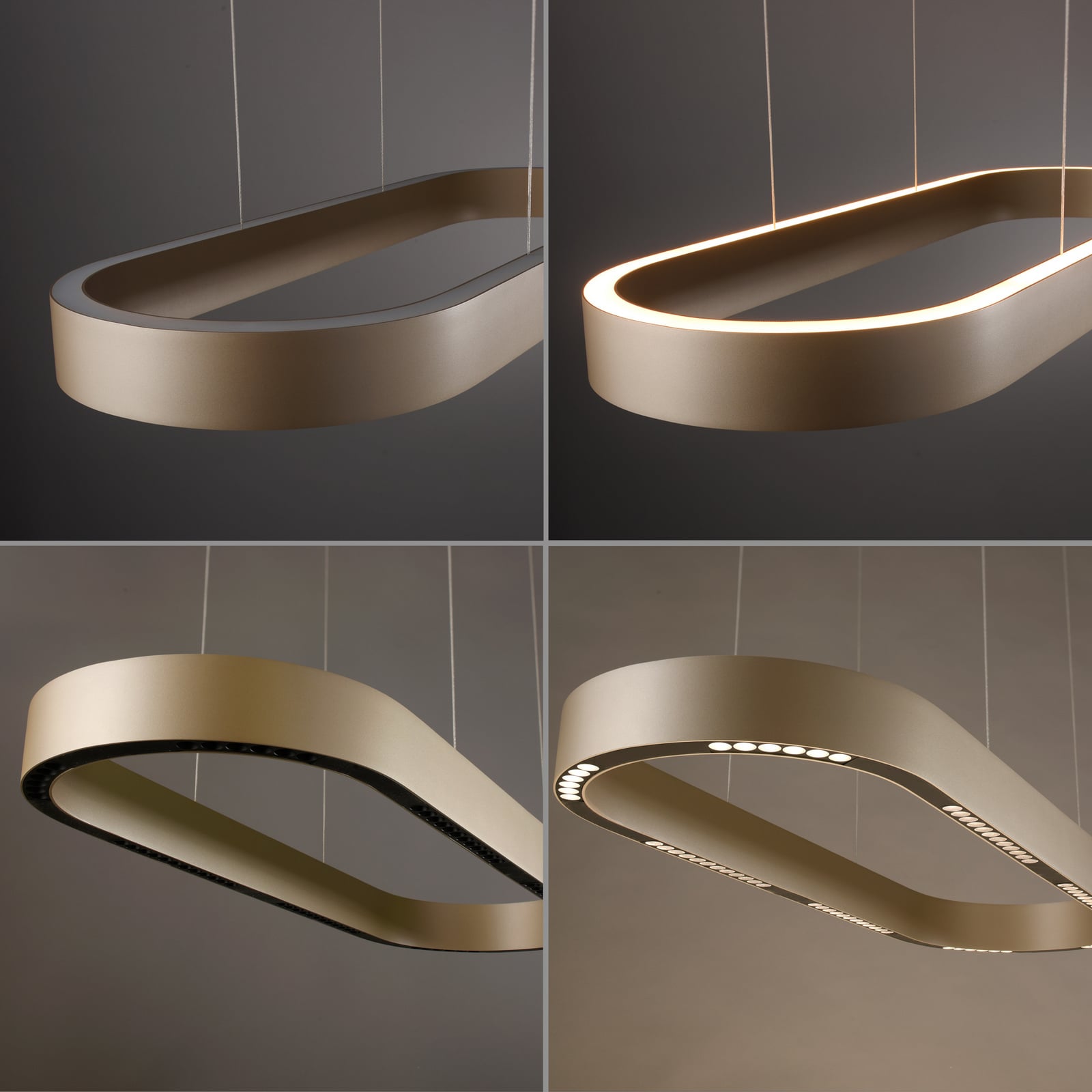 LED pendellampe Q-Stretto bronse CCT fjernkontroll fjernkontroll