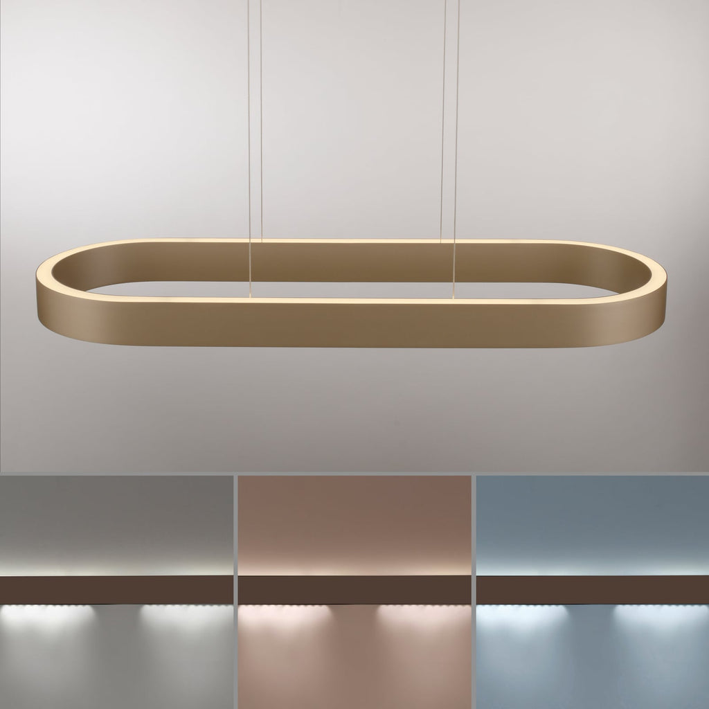 LED pendellampe Q-Stretto bronse CCT fjernkontroll høydejustering