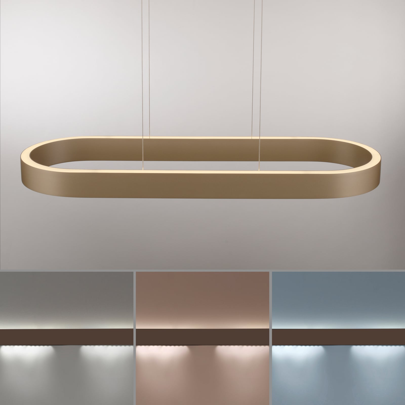 LED pendellampe Q-Stretto bronse CCT fjernkontroll høydejustering