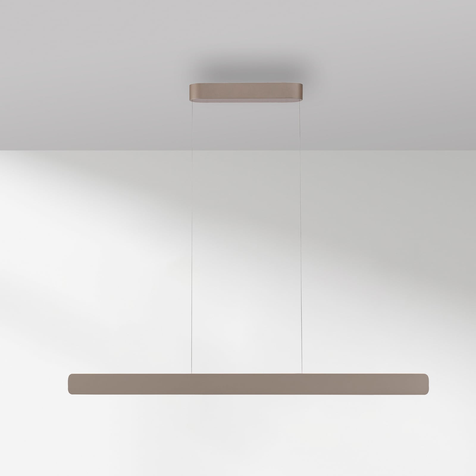 LED pendellampe Q-Stretto bronse CCT fjernkontroll 120 cm forfra