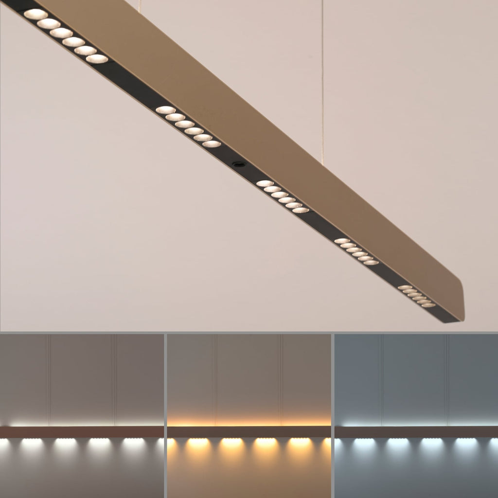 LED pendellampe Q-Stretto bronse CCT fjernkontroll 120 cm med fjernkontroll