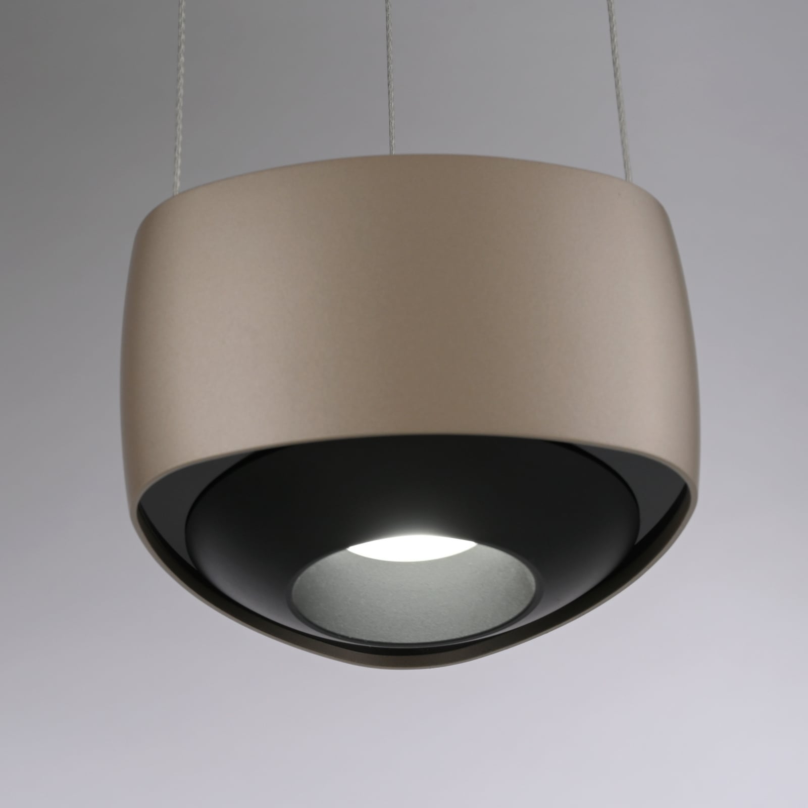 LED pendellampe Q-Stretto dimbar bronse Ø14,5 cm CCT lysfargejustering