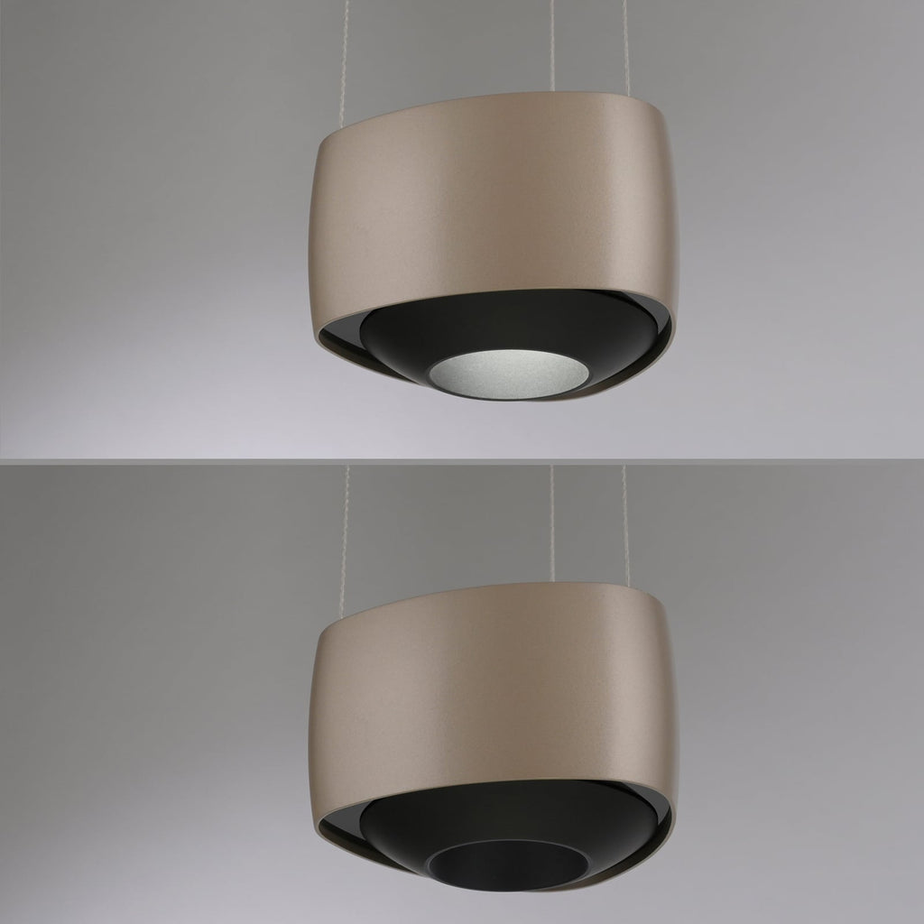 LED pendellampe Q-Stretto dimbar bronse Ø14,5 cm CCT sideprofil