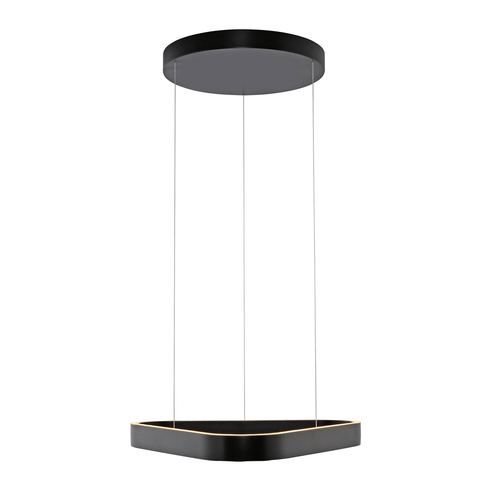 LED pendellampe Q-Stretto dimbar CCT fjernkontroll 60 cm montert i rom