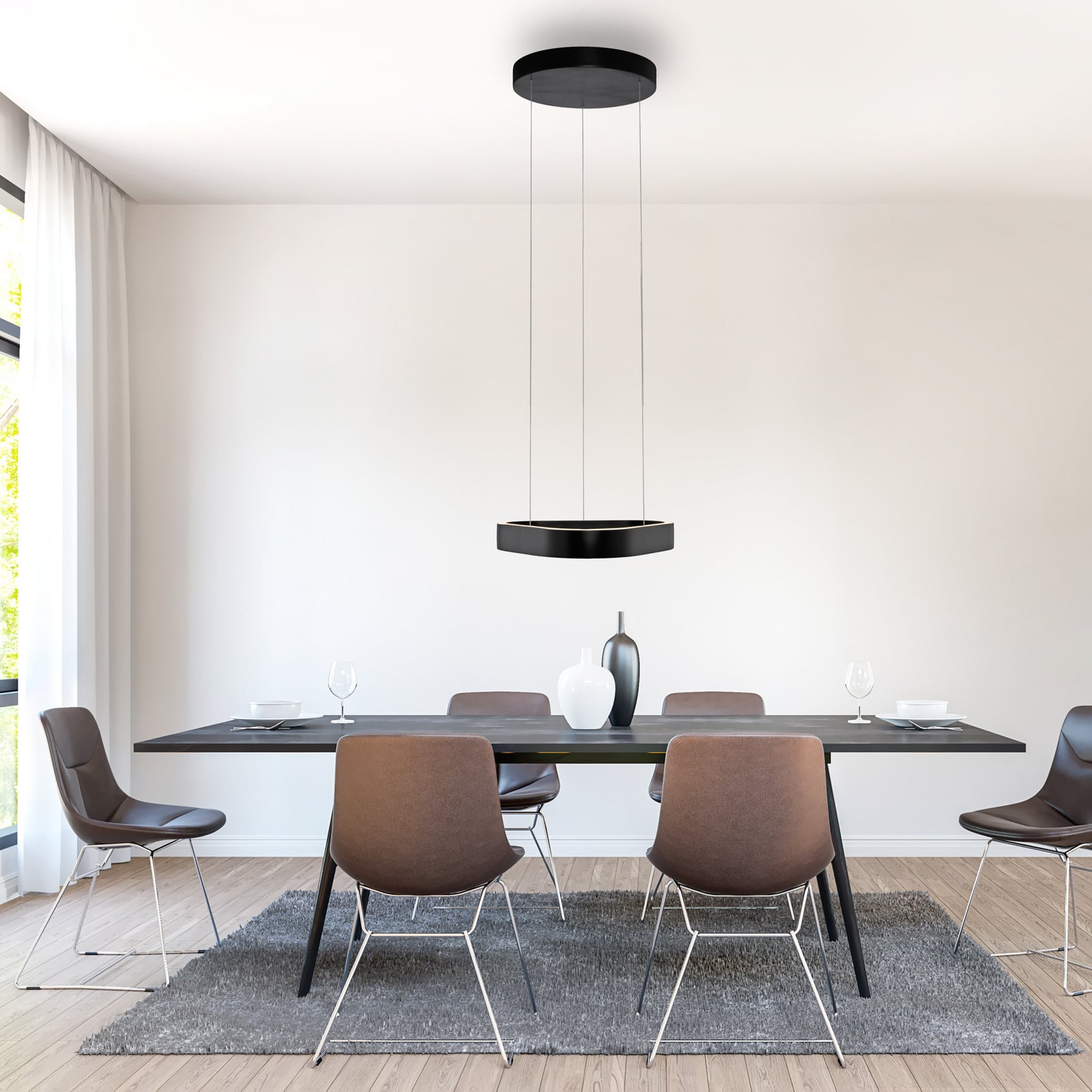 LED pendellampe Q-Stretto dimbar med fjernkontroll bakside