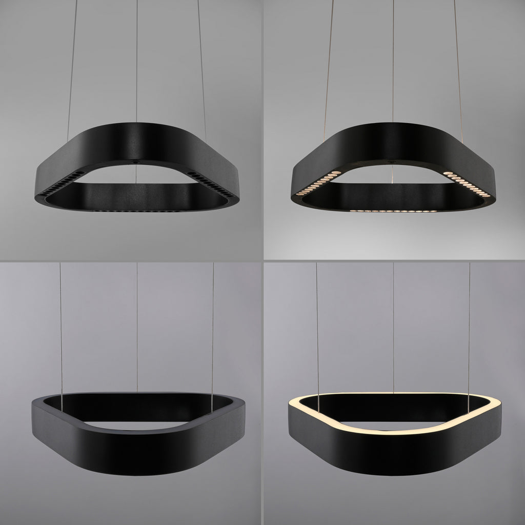 LED pendellampe Q-Stretto dimbar med fjernkontroll sideprofil