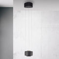 LED pendellampe Q-Stretto svart Ø14,5 cm front