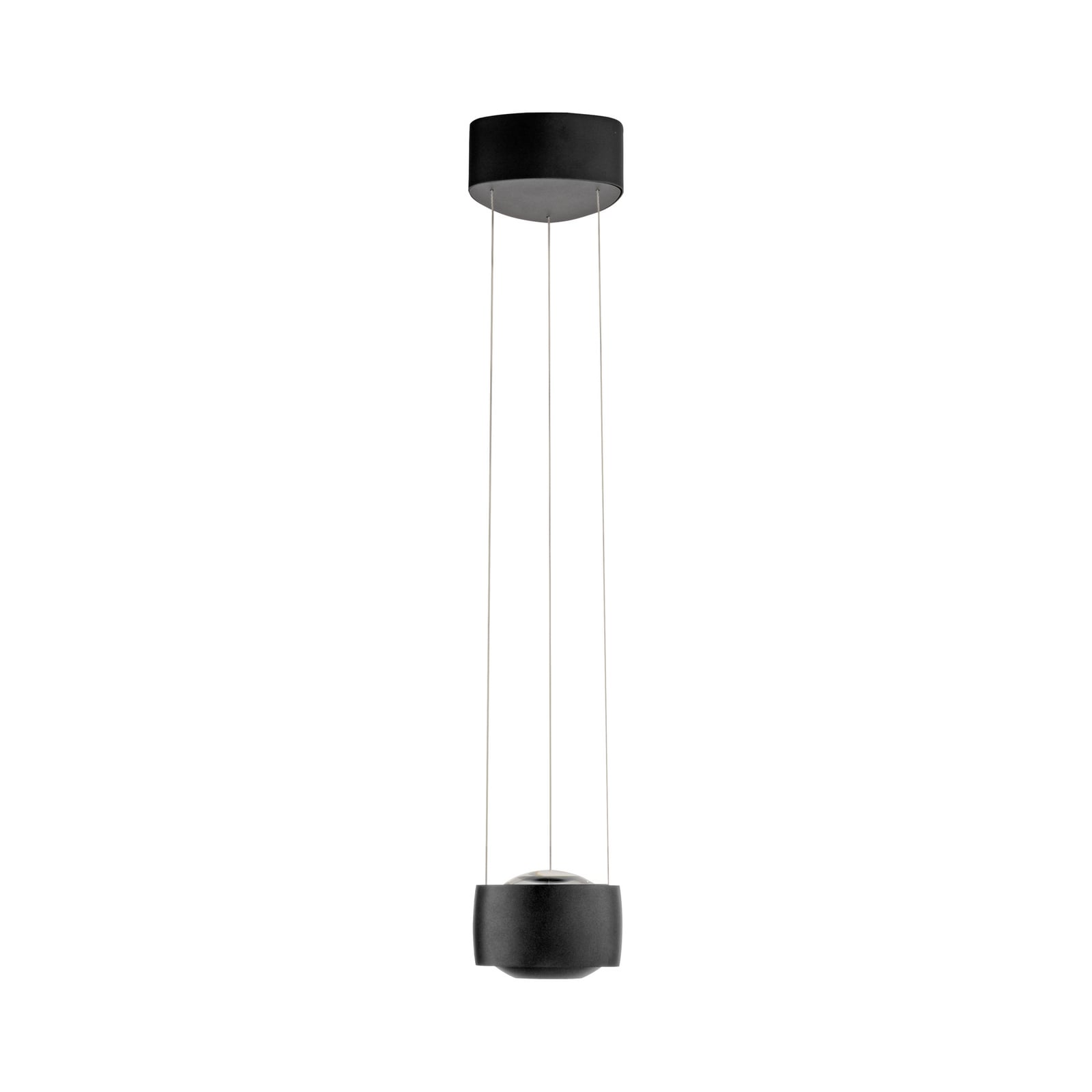 LED pendellampe Q-Stretto svart Ø14,5 cm montert