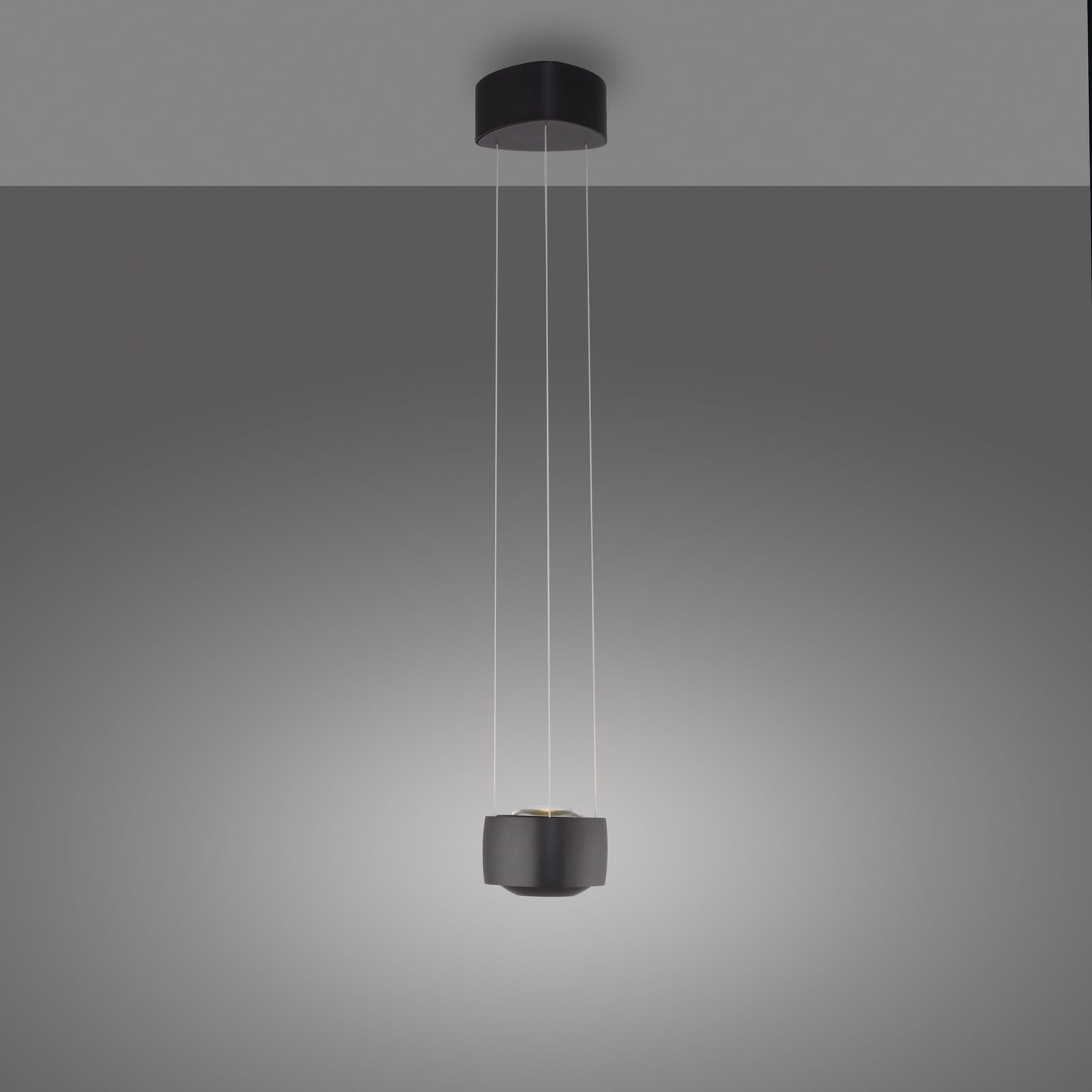 LED pendellampe Q-Stretto svart Ø14,5 cm nærbilde