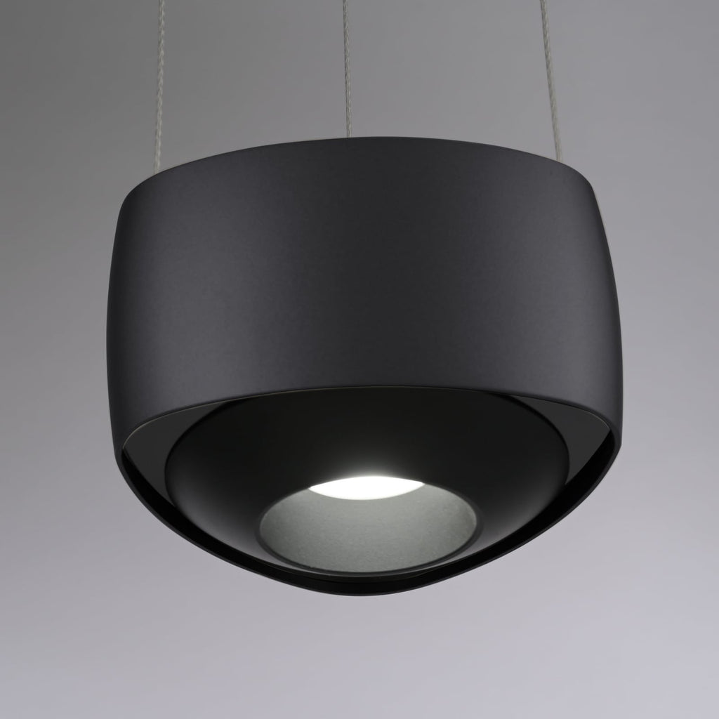 LED pendellampe Q-Stretto svart Ø14,5 cm fjernkontroll