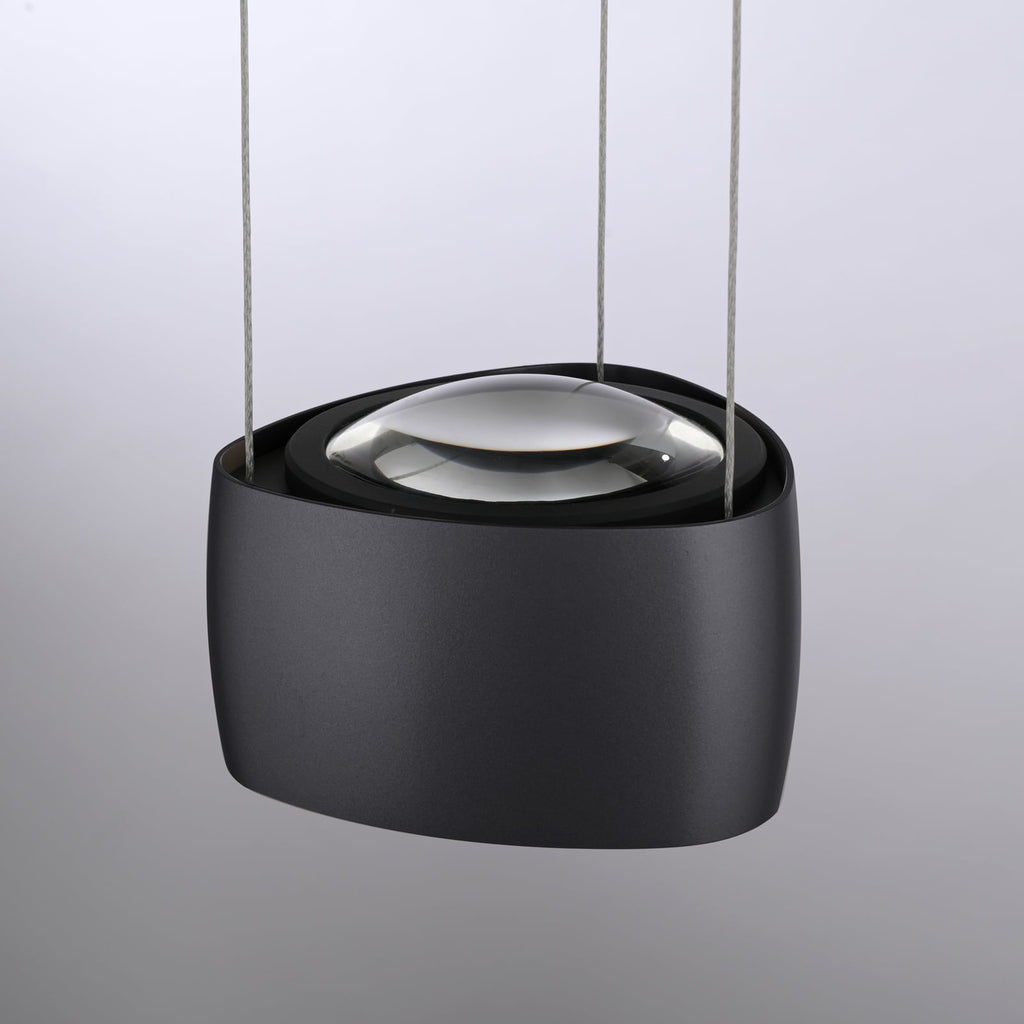 LED pendellampe Q-Stretto svart Ø14,5 cm høydejustering