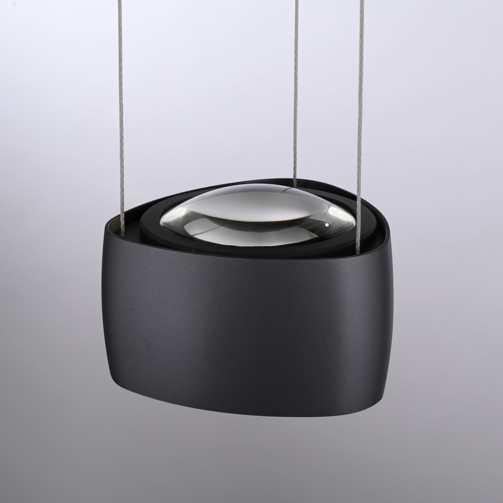 LED pendellampe Q-Stretto svart Ø14,5 cm høydejustering