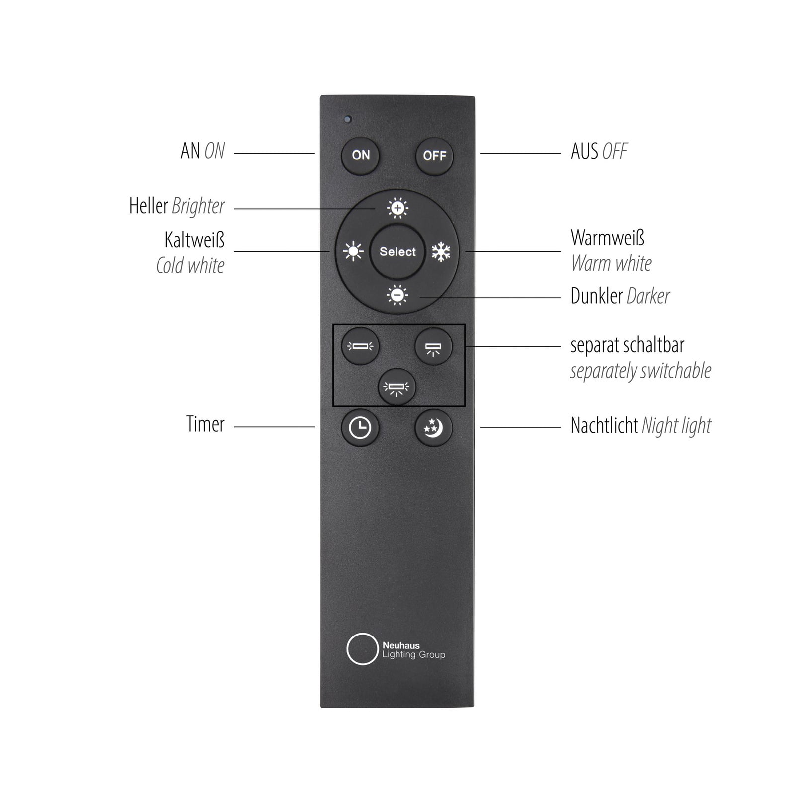 LED pendellampe Q-Stretto svart Ø14,5 cm lysstyring