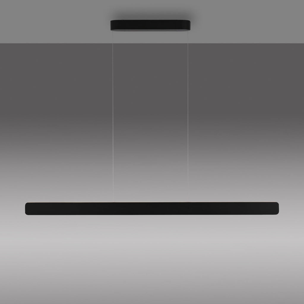 LED pendellampe Q-Stretto svart 120 cm CCT med fjernkontroll montert