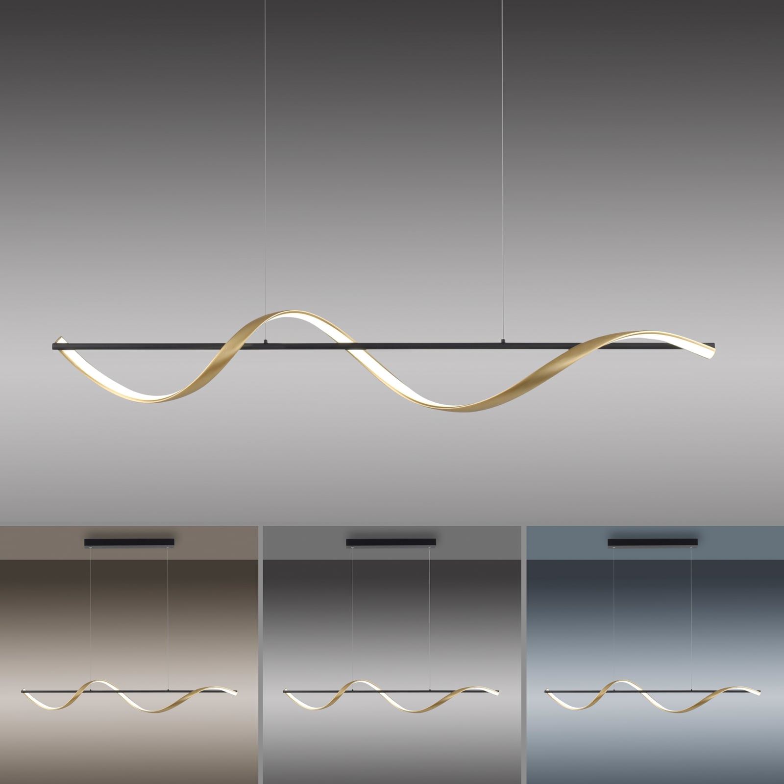 LED-pendellampe Q-Swing CCT dimbar detalj av oppheng