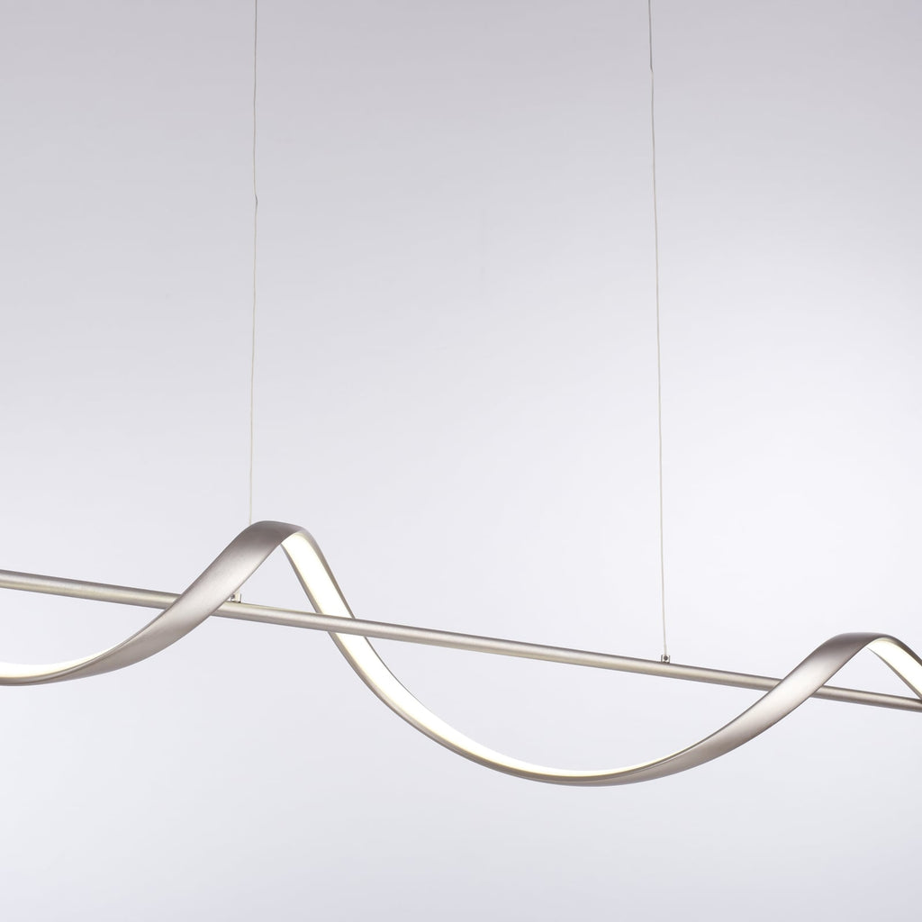 LED pendellampe Q-Swing dimbar CCT 121 cm stål Zigbee montert i rom