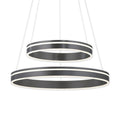 LED pendellampe Q-VITO 2-ringer dimbar antrasitt/hvit Zigbee forfra