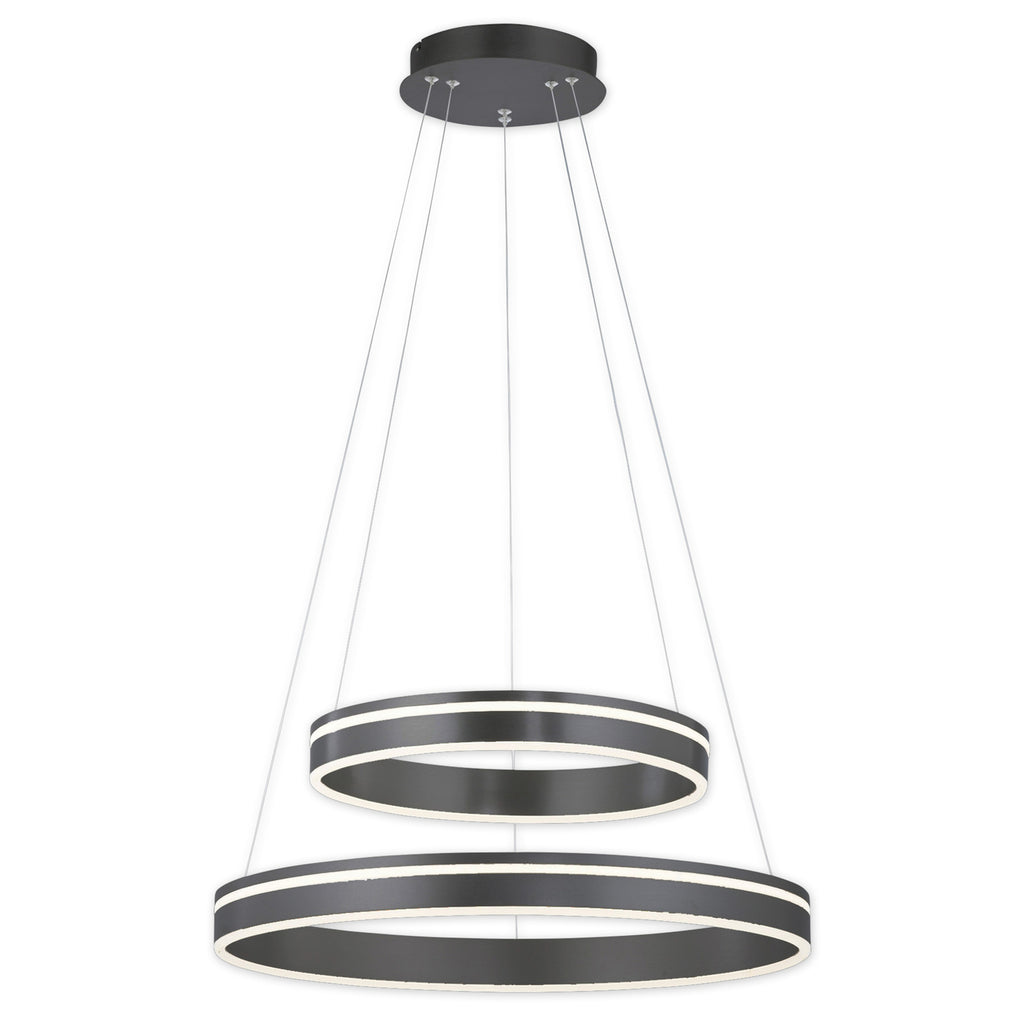 LED pendellampe Q-VITO 2-ringer dimbar antrasitt/hvit Zigbee bakside